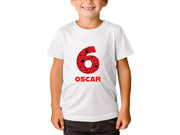 Custom Name Spiderman Inspired Boys 6th Birthday T Shirt Kids