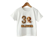 Custom Name 3rd Birthday Boy Shirt Gift with Baby Lion Design Tee