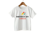 a birthday t - shirt that says, birthday joy amella