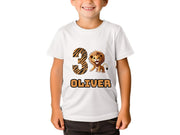 Custom Name 3rd Birthday Boy Shirt Gift with Baby Lion Design Tee