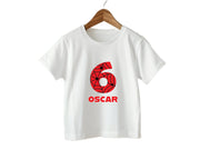 Custom Name Spiderman Inspired Boys 6th Birthday T Shirt Kids