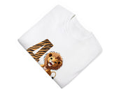 a white t - shirt with a picture of a lion on it