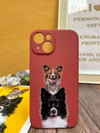 Personalized Pet Case Custom photo Name Phone Case, iPhone Pet Portrait Cover