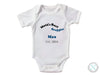 Personalize Baby Name And Date Bodysuit with "World's Best Snuggler"