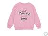 Custom Name Long Sleeve Sweatshirt for Toddler Girls, Princess Text