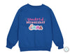 a blue sweatshirt with the words wonderful wednesday on it