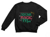 a black christmas sweatshirt with the words christmas magic on it