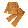 SkipStars 2 Piece Brown Top And Trouser Set