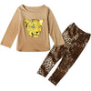 SkipStars Full Sleeve Lion Print Theme Top & Trouser Girls 2 Piece Outfit Set, Multicolour