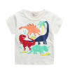 BOY'S SHORT SLEEVES DINOSAUR TYPES GRAPHIC T-SHIRT - SkipStars