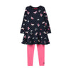 SkipStars 2 Piece Girls Floral Dress & Leggings Set