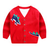 Children's Dinosaur Character Navy Cardigan