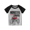 GREY & BLACK MONSTER TRUCK PRINTED GRAPHIC T-SHIRT - SkipStars