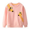 Long-Sleeve Cute Giraffe Pattern girls sweatshirt