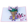 Personalized 3D Pop-up Lily Bouquet Handmade Greeting Card - Perfect for Weddings, Birthday Wishes, Engagement and Thank You gift, & More!