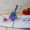 Personalized Guitar Pop-Up Greeting Card - 3D Design, Handmade, Perfect for Music Lovers, Congratulating, Thanking, or Birthday Gift