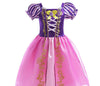 Princess Rapunzel Inspired Short Sleeve Dress for Girls